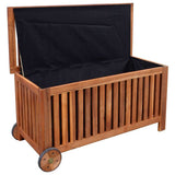Garden Storage Box 118x52x58 cm Wood - Front View