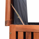 Garden Storage Box 118x52x58 cm Wood - Top-Down View