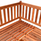 Garden Corner Bench 150 cm Solid Acacia Wood - Side View