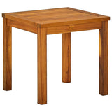Sun Lounger with Table Solid Acacia Wood and Textilene - Rear View