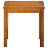 Sun Lounger with Table Solid Acacia Wood and Textilene - Close-Up Angle