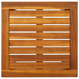 Sun Lounger with Table Solid Acacia Wood and Textilene - Low Angle
