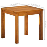 Sun Lounger with Table Solid Acacia Wood and Textilene - Extra Image