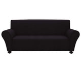 Stretch Couch Slipcover Black Polyester Jersey