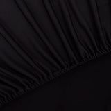 Stretch Couch Slipcover Black Polyester Jersey - 45-Degree Angle