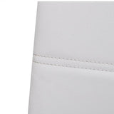 Cantilever Dining Chairs 6 pcs White Faux Leather - Rear View