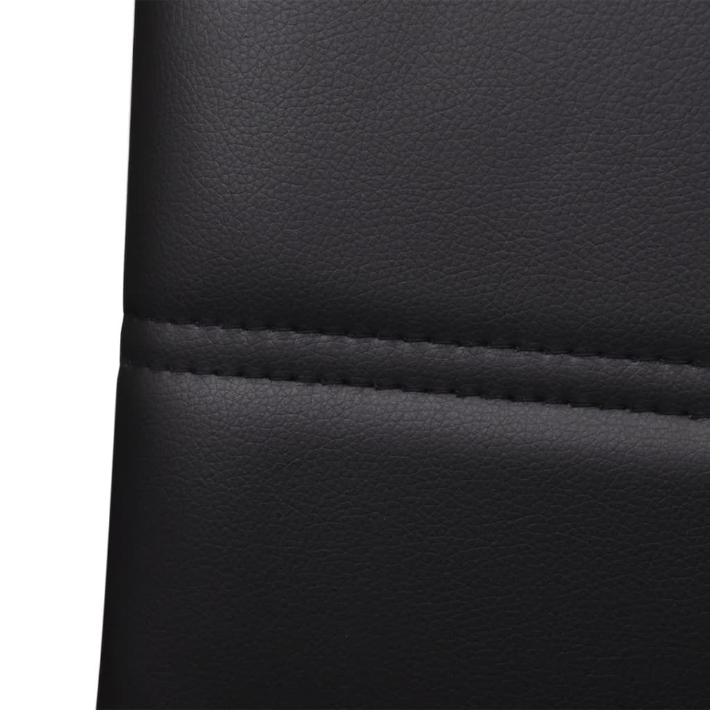 Cantilever Dining Chairs 6 pcs Black Faux Leather