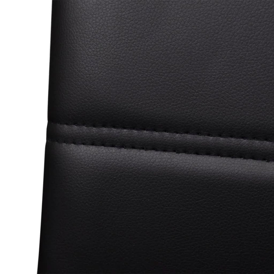 Cantilever Dining Chairs 6 pcs Black Faux Leather
