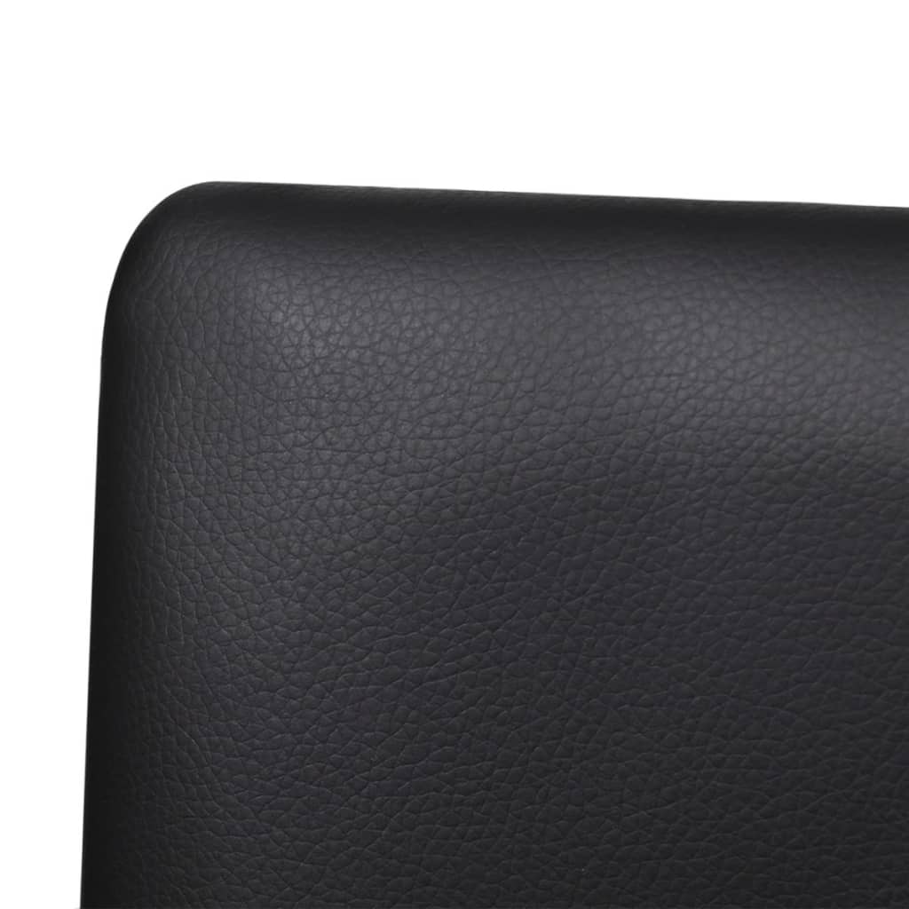 Cantilever Dining Chairs 6 pcs Black Faux Leather