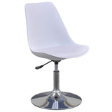 Swivel Dining Chairs 6 pcs White Faux Leather