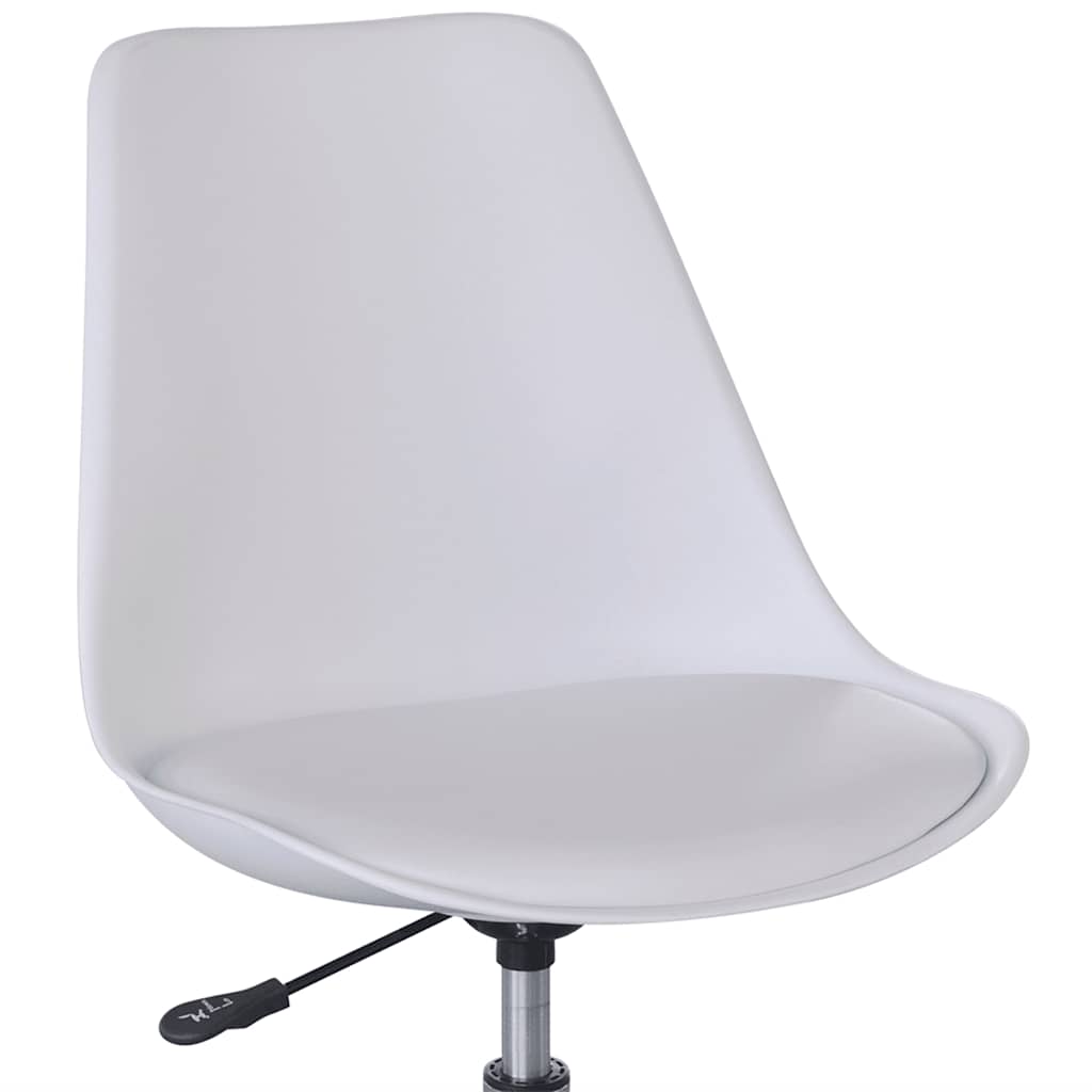 Swivel Dining Chairs 6 pcs White Faux Leather