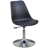 Swivel Dining Chairs 6 pcs Black Faux Leather