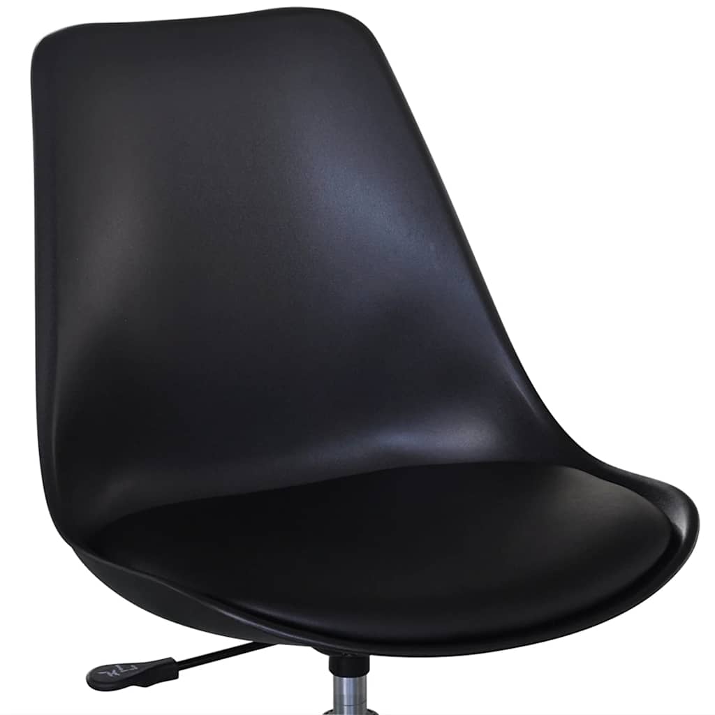 Swivel Dining Chairs 6 pcs Black Faux Leather