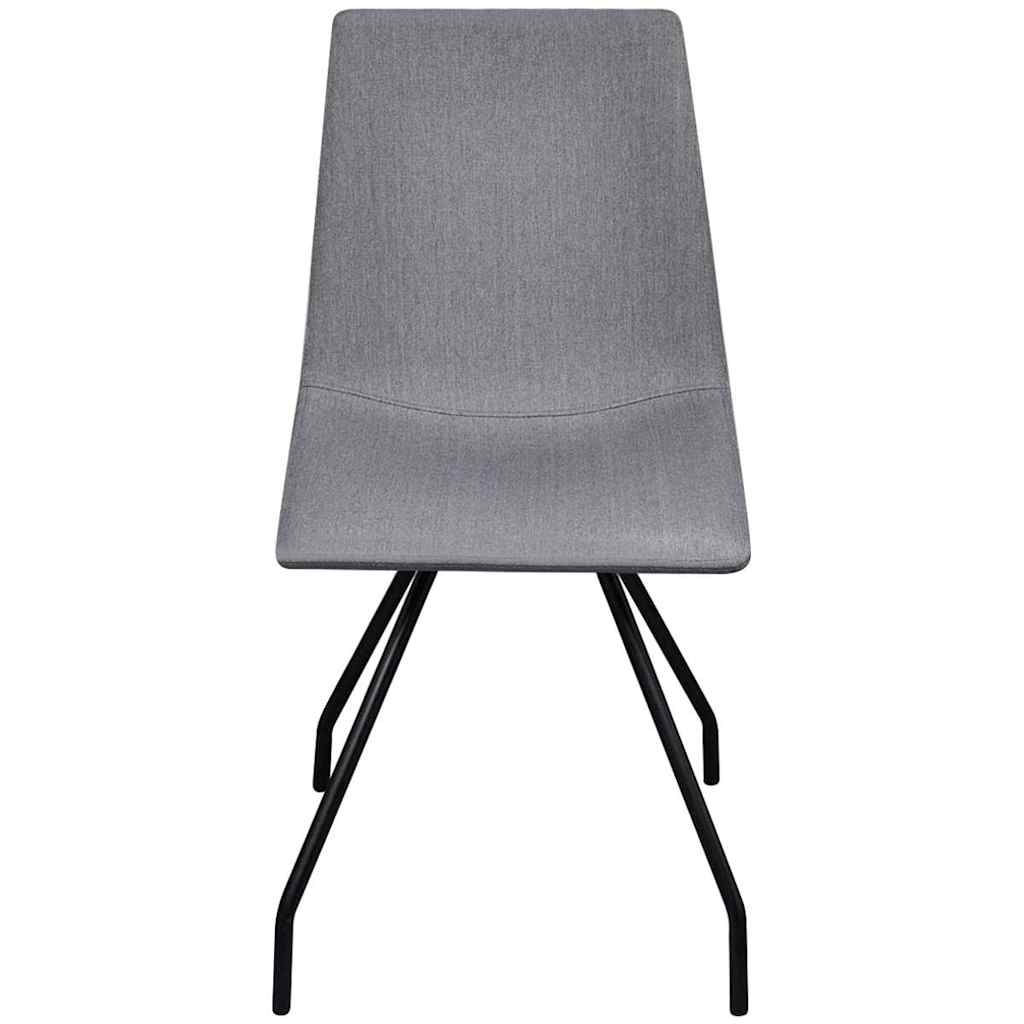 Dining Chairs 6 pcs Light Grey Fabric