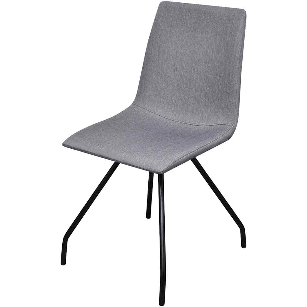 Dining Chairs 6 pcs Light Grey Fabric