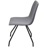 Dining Chairs 6 pcs Light Grey Fabric - Top-Down View