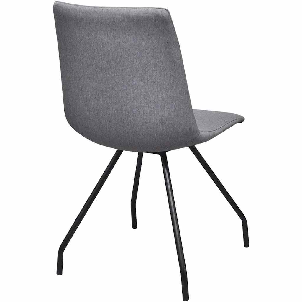 Dining Chairs 6 pcs Light Grey Fabric