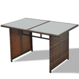 10 Piece Garden Lounge Set with Cushions Poly Rattan Brown - Extra Image