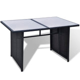 10 Piece Garden Lounge Set with Cushions Poly Rattan Black - Extra Image