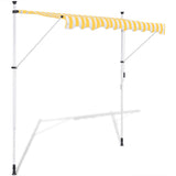 Manual Retractable Awning Yellow & White 300 cm