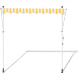 Manual Retractable Awning Yellow & White 300 cm