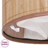 Bamboo Laundry Bin Round Natural - Close-Up Angle