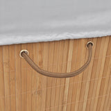 Bamboo Laundry Bin Rectangular Natural - Top-Down View