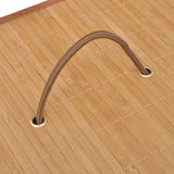 Bamboo Laundry Bin Rectangular Natural - 45-Degree Angle