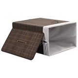 Bamboo Laundry Bin Rectangular Dark Brown - Side View