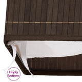 Bamboo Laundry Bin Rectangular Dark Brown - Close-Up Angle