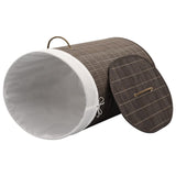 Bamboo Laundry Bin Oval Dark Brown - Side View