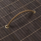 Bamboo Laundry Bin Oval Dark Brown - Top-Down View