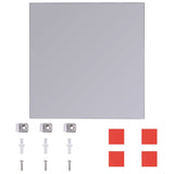 Frameless Mirror Tiles Glass 8 pcs 20.5 cm - Top-Down View