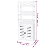 Bathroom Cabinet Albuquerque Wood White 46x24x117.5 cm - Close-Up Angle