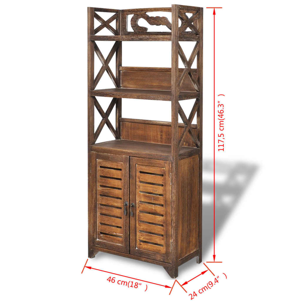 Bathroom Cabinet Albuquerque Wood Brown 46x24x117.5 cm