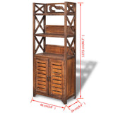 Bathroom Cabinet Albuquerque Wood Brown 46x24x117.5 cm - Rear View