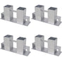 Firewood Stacking Aids 4 pcs Steel Silver