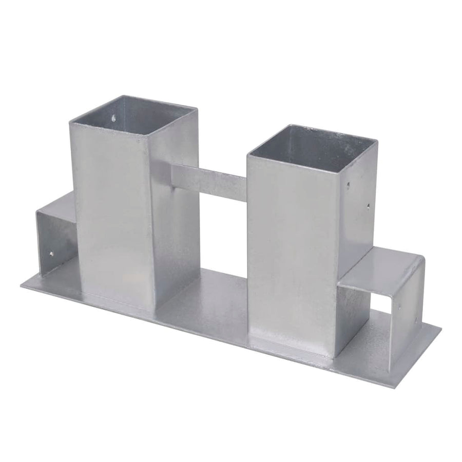 Firewood Stacking Aids 4 pcs Steel Silver