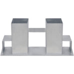 Firewood Stacking Aids 4 pcs Steel Silver
