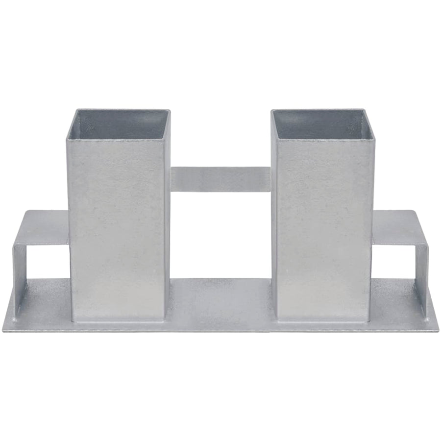 Firewood Stacking Aids 4 pcs Steel Silver