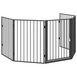 Pet Fireplace Fence Steel Black