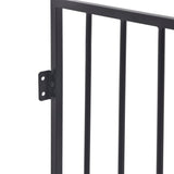 Pet Fireplace Fence Steel Black - Top-Down View