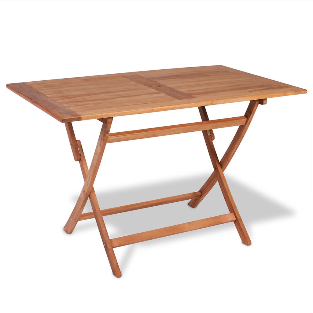 5 Piece Folding Outdoor Dining Set Solid Wood Teak