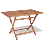 5 Piece Folding Outdoor Dining Set Solid Wood Teak