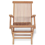 5 Piece Folding Outdoor Dining Set Solid Wood Teak