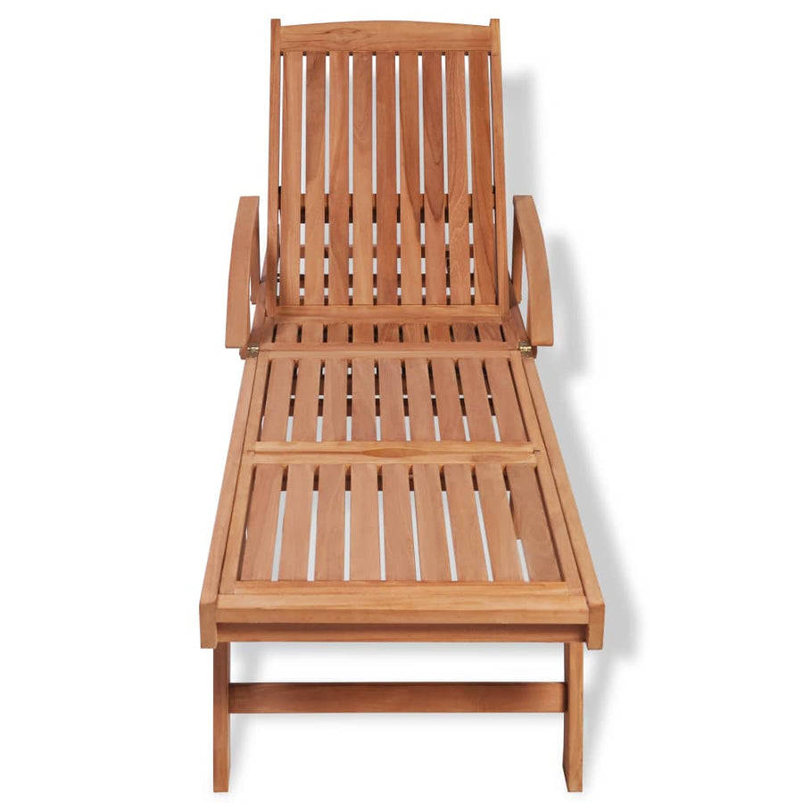 Sun Lounger Solid Teak Wood