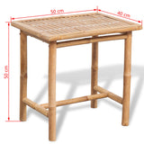 3 Piece Bistro Set with Cushions Bamboo - Extra Image