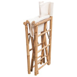 Folding Director's Chair 2 pcs Bamboo and Canvas - Top-Down View