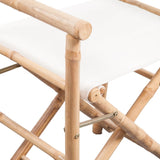 Folding Director's Chair 2 pcs Bamboo and Canvas - 45-Degree Angle