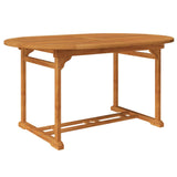 7 Piece Outdoor Dining Set Solid Acacia Wood - Rear View